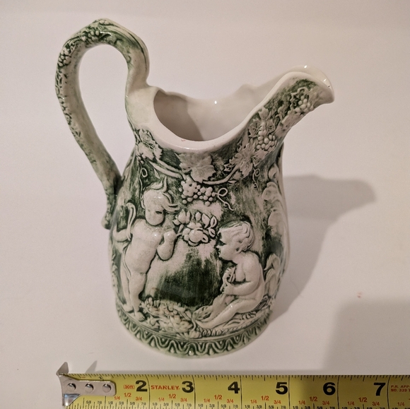 Vintage Green Glazed Pitcher, 1967 - Picture 2 of 7